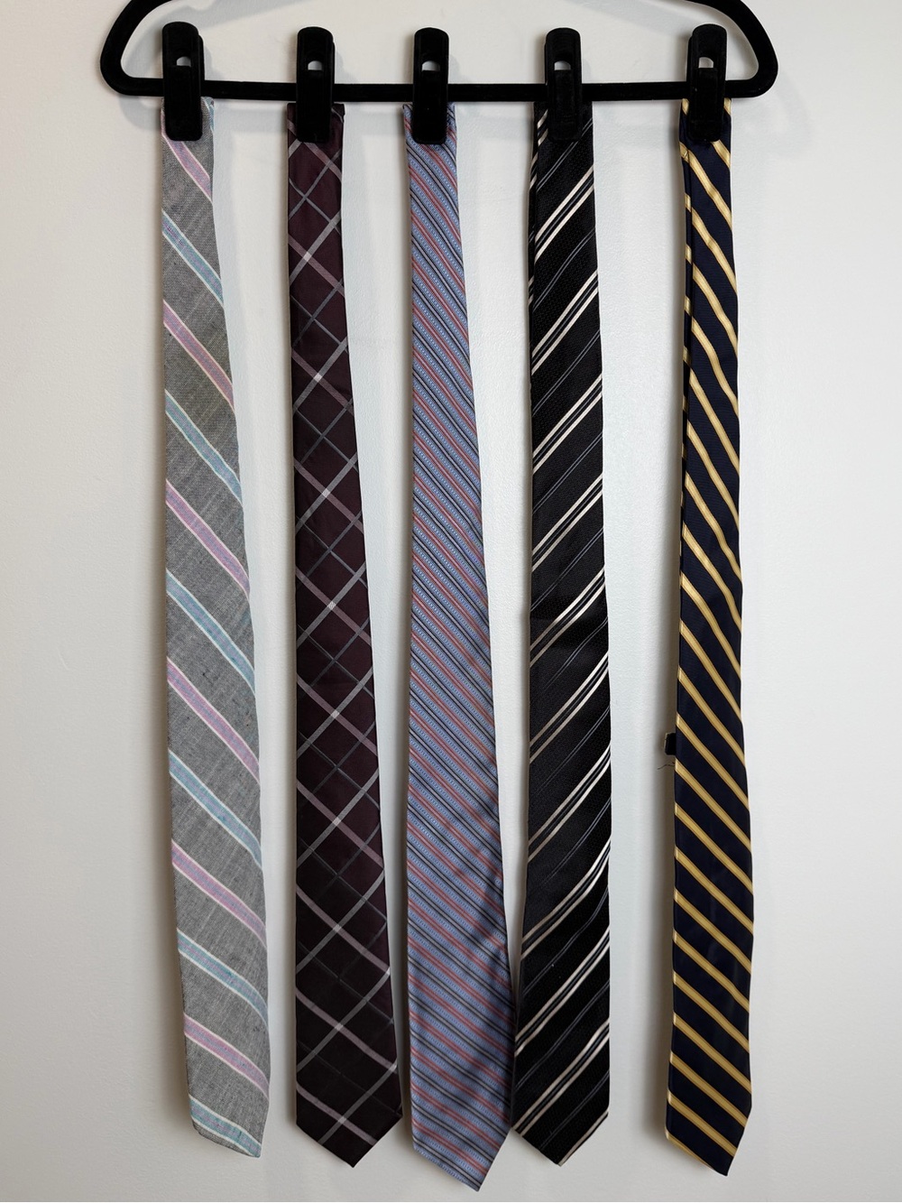 Designer Men’s Tie Lot of 5 Silk Neckties Behar Ferre Kuhlman Banana Republic
